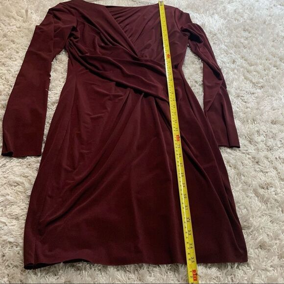 Bailey 44 Women's Clandestine long sleeve Draped wrap twist bodycon mini Dress L - Picture 13 of 17